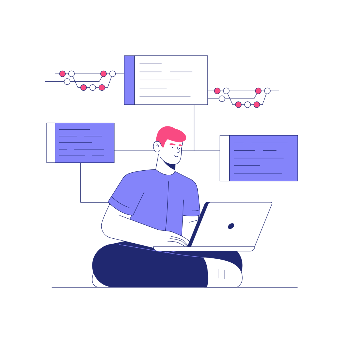 Download Busy Programmer animation in Lottie JSON