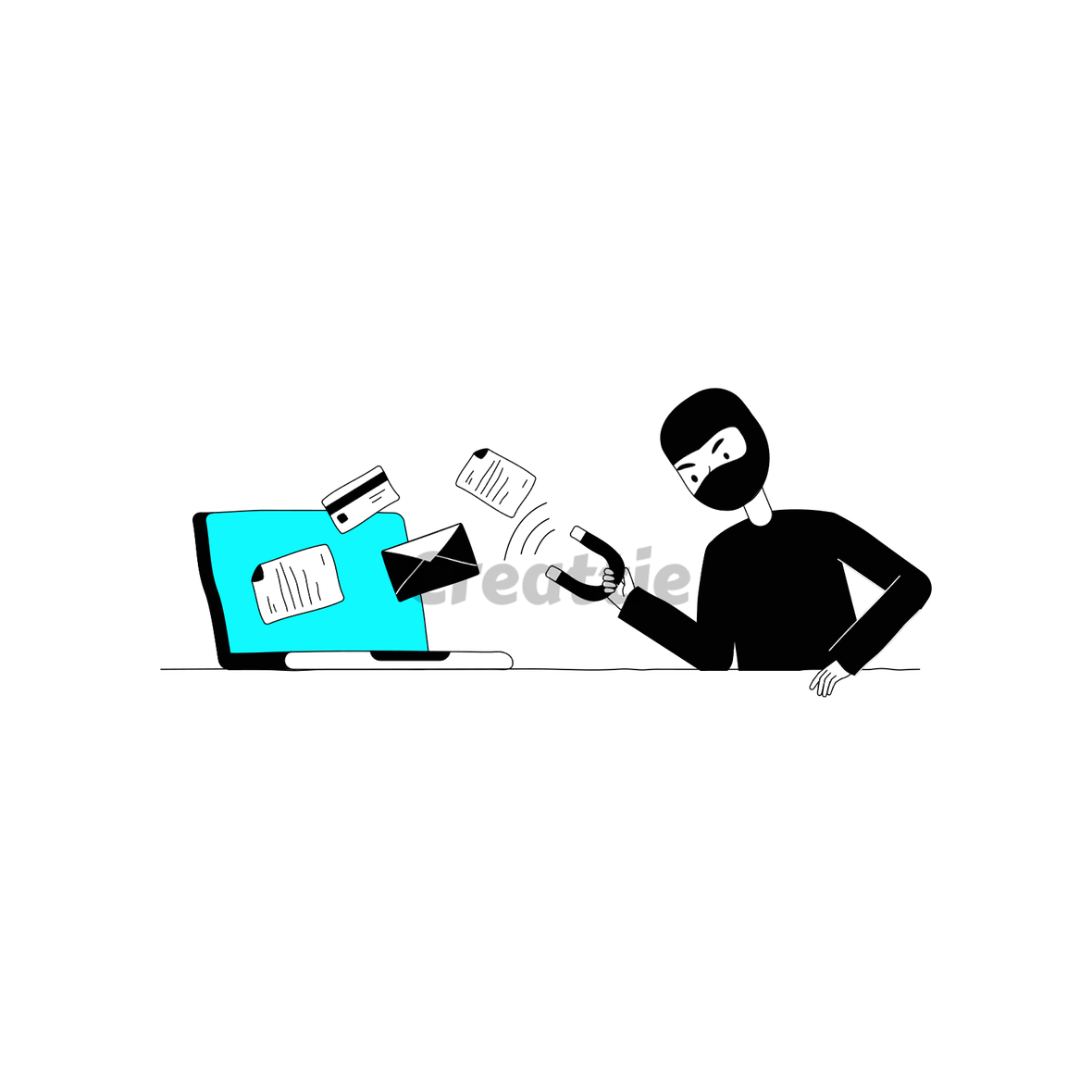 Download Cyber Crime Illustration in SVG & PNG